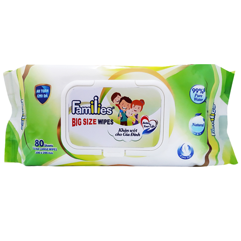 Khăn ướt gia đình big size 80 tờ
