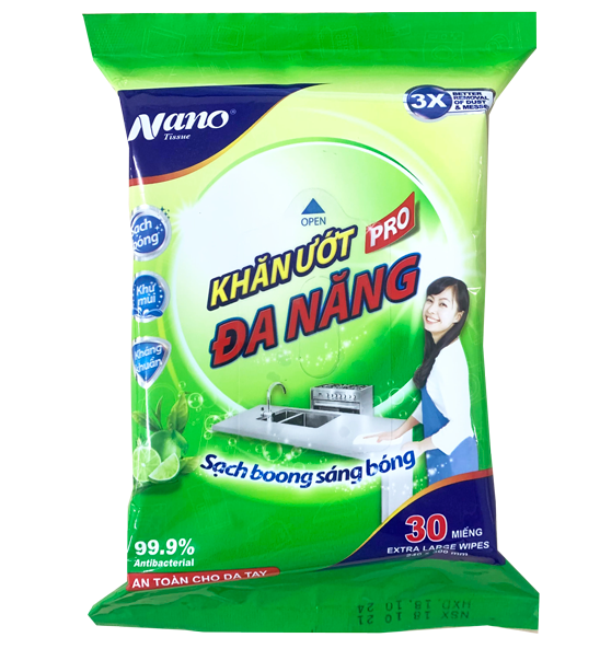 Khăn ướt đa năng - Hương  Chanh  Trà xanh