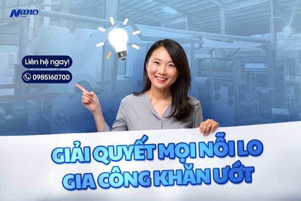 gia công - sản xuất khăn giấy, khăn ướt