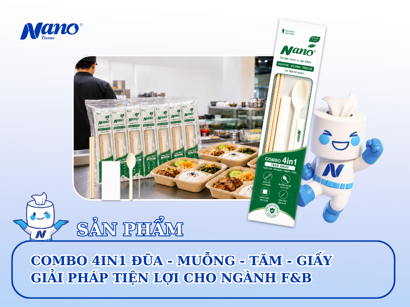 Ra Mắt Combo 4in1 Đũa Muỗng Tăm Giấy - Giải Pháp Tiện Lợi Cho Mô Hình F&B
